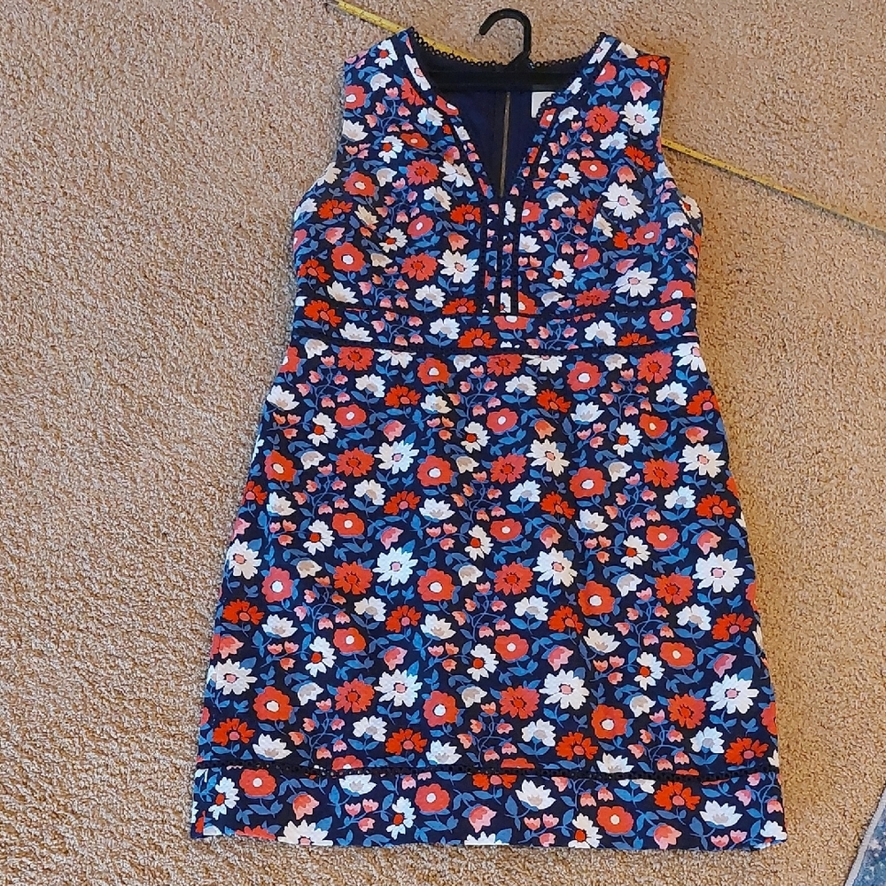 Kate Spade Black and Red Floral Midi Dress